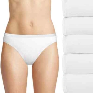 6 PACK Fruit of the Loom Signature 100 % Cotton BIKINI White SZ-  5 or 6 - Picture 1 of 1