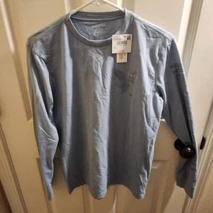NWT American Eagle Adult XS Blue Super Soft Standard Fit Solid Long Sleeve Top. - Picture 1 of 6