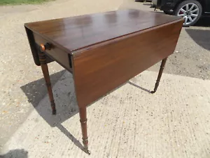 mahogany,pembroke,table,drop side,extending,drawer,tall legs,antique,victorian - Picture 1 of 12