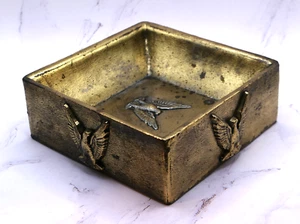 Vintage Eagle Brass Desk Ash Tray Trinket Bowl - Picture 1 of 10