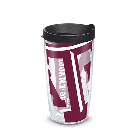 Texas A&M Aggies 16oz Tervis Tumbler with Lid-Made in USA-New Cover