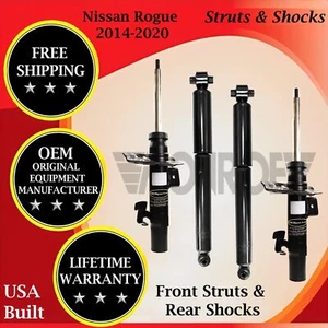 Monroe OEM Front Strut & Rear Shock For 2014-2020 Nissan Rogue Lifetime Warranty - Picture 1 of 12
