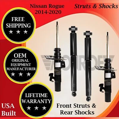 Monroe OEM Front Strut & Rear Shock For 2014-2020 Nissan Rogue Lifetime Warranty - Изображение 1 из 4