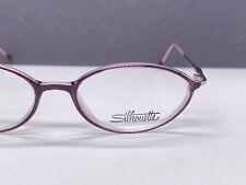 Silhouette Brille Damen Lila Oval Kunststoff Metall Spx 1945