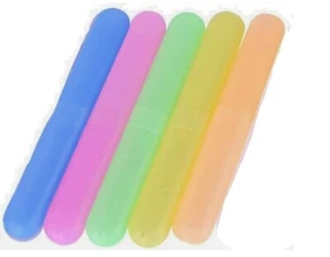 Toothbrush Cover Travel Camping Hiking Portable Case Tube Holder Box PK OF 5 - Picture 1 of 2