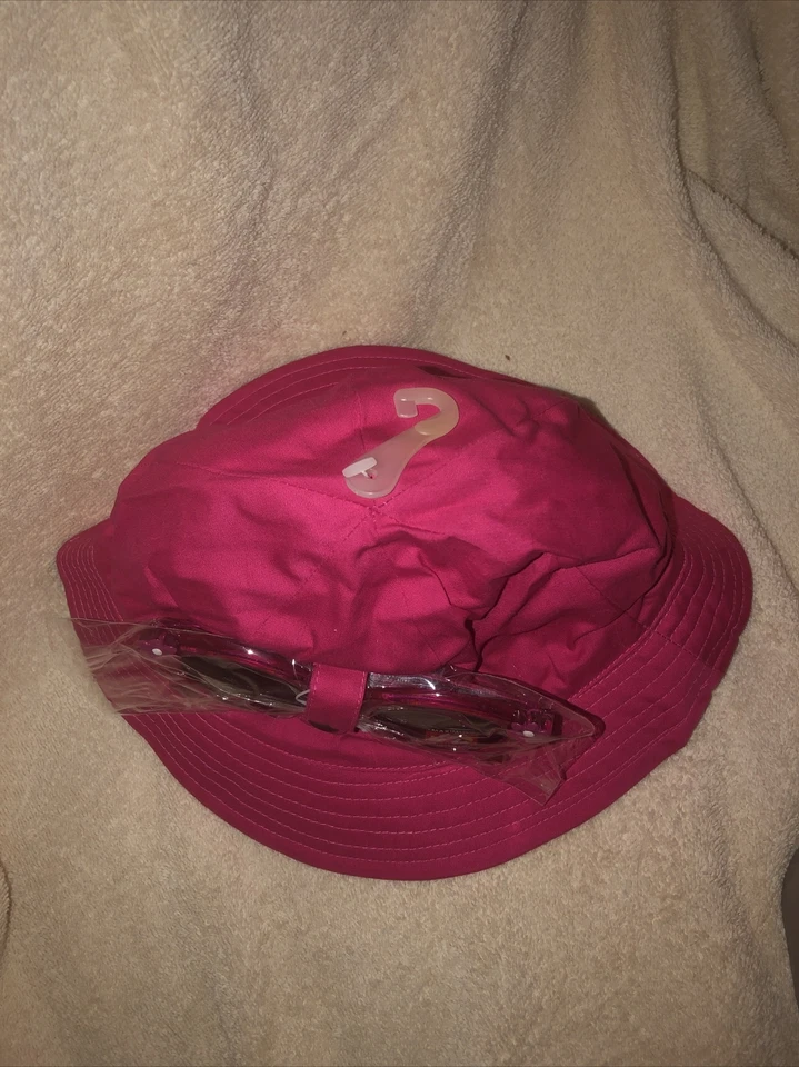 Unisex Niño Pequeño Niños Sombrero Cubo Rosa Niños Cubierta de Cabeza con Gafas de Sol Foto 1 de 2