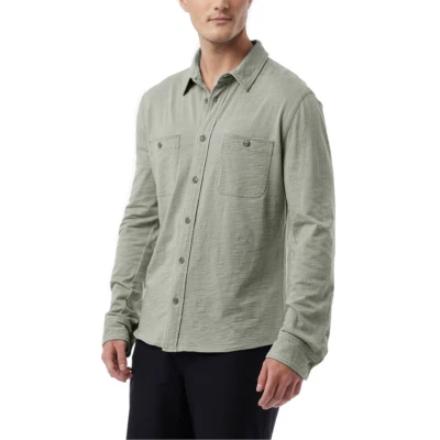 32 Degrees Men's Long Sleeve Button Down Shirt, Green Large - Image 1 of 3