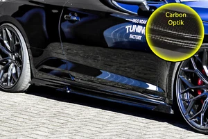 CUP Seitenschweller mit Wings vorne aus ABS für Audi RS5 B9 F5 Carbon Optik - Bild 1 von 3