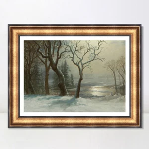 Framed Canvas Giclee Print Trees#2 by Albert Bierstadt Home Decorations - Picture 1 of 16