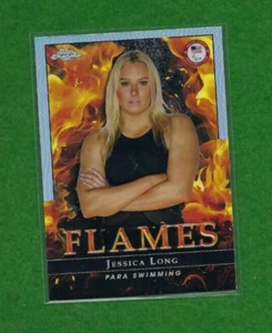 2024 Topps Chrome US Olympics Jessica Long Flames Refractor #F-10 - Picture 1 of 1