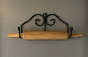 Soporte para rodillo de hierro forjado - Hecho por Amish - Imagen 1 de 5