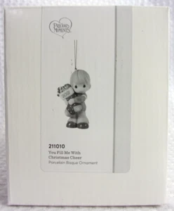 Precious Moments 211010 You Fill Me With Christmas Cheer Dated Boy Ornament 2021 - Picture 1 of 7