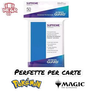 Sleeves bustine protettive per Carte Pokemon Magic ultimate guard blu standard
