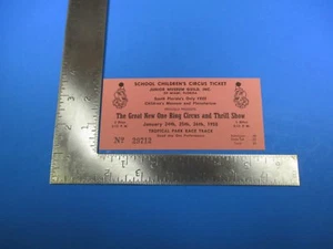 Vintage 1958 Schule Kinder Zirkus Ticket Junior Museum Guild Miami FL S5299 - Bild 1 von 2