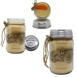 Vela naranja al revés pastel 14 oz tarro de albañil - Imagen 1 de 1