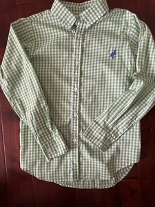 The Beaufort Bonnet Co Dean’s List Dress Shirt Size 12 Green & White Check - Picture 1 of 5