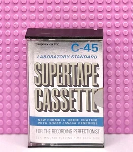 REALISTIC SUPERTAPE C-45 1973 USA BLANK CASSETTE TAPE (1) 44-617A(SEALED) - Picture 1 of 3