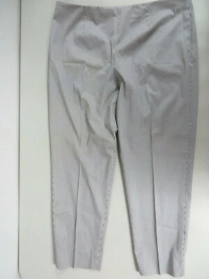 ECCOCI  Cotton blend Stretch Slim Black/white Striped Zip Pants  14 - Image 1 of 4
