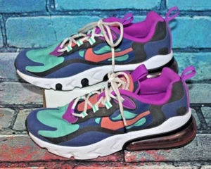 NIKE Air Max 270 React (GS) Shoes Kinetic Green BQ0103-402 Youth 4Y Women's 5.5 - Picture 1 of 5