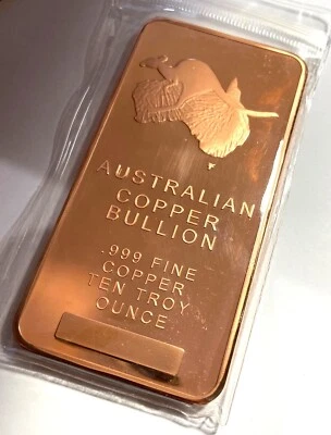 10 OZ Sydney Harbor Bridge Ingot 999 Pure Australian Copper Bullion ACB - image 1 of 4