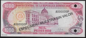 Dominican Republic 1000 Pesos Oro 1997 Specimen Unc - Picture 1 of 1