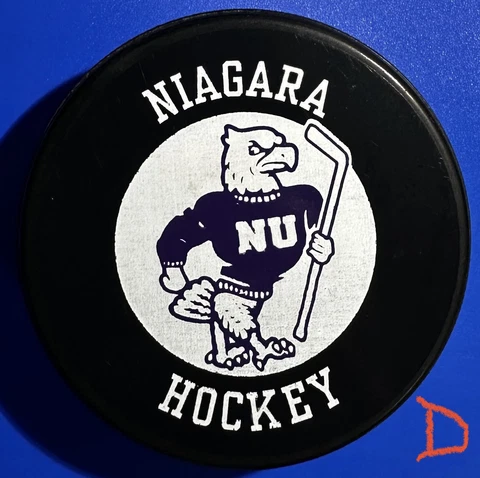 Niagara University Purple Eagles Official Game Puck (20 Year Anniversary) Cover