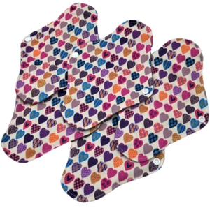 5 X REUSABLE SANITARY TOWELS PADS BAMBOO CLOTH WASHABLE MENSTRUAL ECO CSP PAD - Picture 1 of 4
