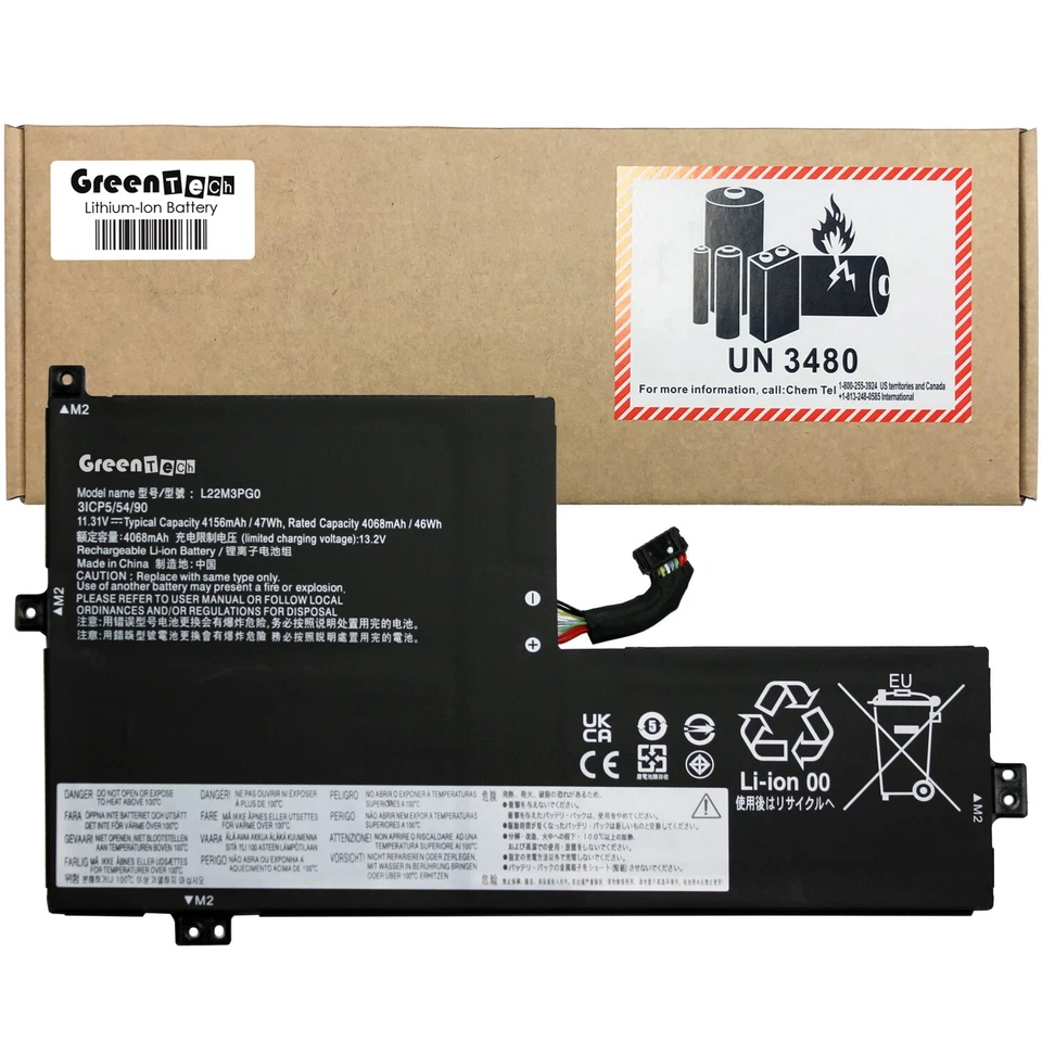 BATERÍA GREENTECH L22M3PG0 5B11K08432 PARA CHROMEBOOK 100E GEN 4 47WH L22X3PG0 Foto 1 de 1