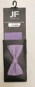 New J. Ferrar Pre-tied Bow Tie And Pocket Square - Picture 1 of 2