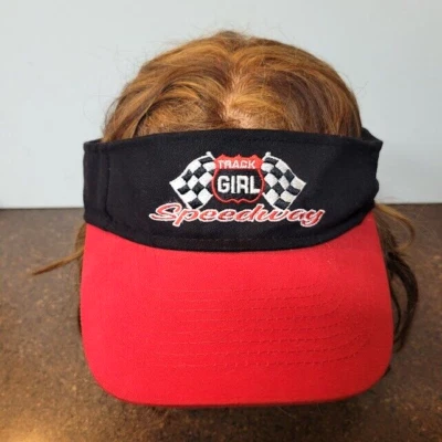 NASCAR Track Girl Speedway Cap Hat Visor Black Womens - Image 1 of 4