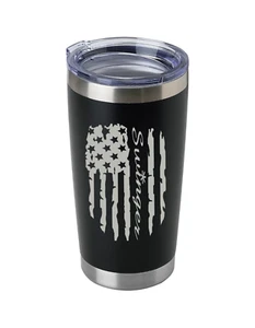 Vaso de acero inoxidable grabado con láser de diseño de bandera swinger 20 oz envío rápido - Imagen 1 de 6