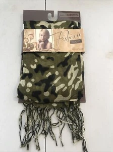 Fashion Scarf BLUE STAR 22x64 FRINGED  Green Animal Print (5hmbx-25-2) - Picture 1 of 6
