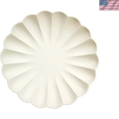 Paquete de 8 platos de fiesta compostables ecológicos desechables grandes de 9,5 pulgadas Foto 1 de 4