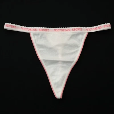 NUEVO Victoria's Secret De Colección 100% Algodón Firma Tanga Tanga Panty GRANDE Foto 1 de 4