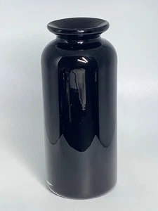 Vintage Heavy Black Art Deco Crystal French Vase, 6.5" Tall - Picture 1 of 4