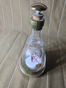 Vintage Prince Musical Bottle Glass Liquor Decanter Dancing Couple Working - Picture 1 of 3