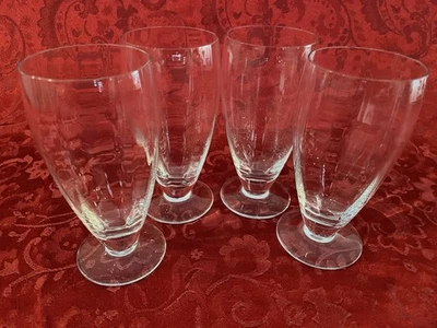 Juego de 4 copas de té helado de cristal óptico Baccarat Montaigne 6 1/4" firmadas Foto 1 de 4