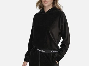 Calvin Klein Performance Velour Black Hoodie Size XL NWT - Picture 1 of 3