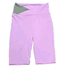 Habitual Kid Biker Shorts Girls Size 12 Purple Long Criss Cross Front Waist - Picture 1 of 13