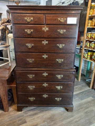 18th Century Georgian Chest On Chest Cover