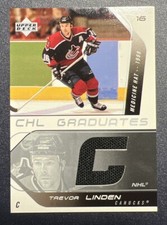 2002-03 Trevor Linden UPPER DECK CHL GRADUATES ROOKIE JERSEY CARD #CH-TL