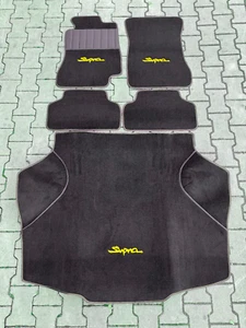 Tapetes de terciopelo negro y alfombra maletero para Toyota Supra MK4 LHD amarillo - Imagen 1 de 1