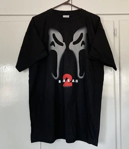 SCREAM 2 MOVIE SHIRT GHOSTFACE STANLEY DESANTIS HORROR MIRAMAX PROMO VTG 90S DS - Picture 1 of 7