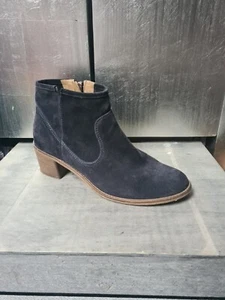Edle, dunkelblaue VARESE Stiefeletten Gr 38 Wildleder Ankle Boots Stiefel #S081 - Bild 1 von 8