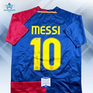 Lionel Messi Signed FC Barcelona 2008-2009 Home Jersey W/ Beckett COA BAS - Picture 1 of 5