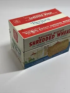Vintage 1973 Nabisco Shredded Wheat Recipe Box Tin Used Ga25 - Picture 1 of 5