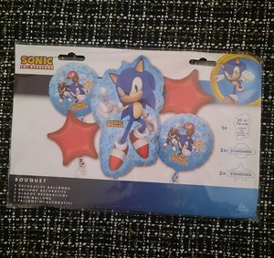 Sonic The Hedgehog 5 Piece Anagram Balloon Bouquet Birthday Party Decorations - Picture 1 of 3