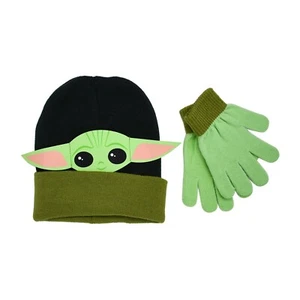 Star Wars Beanie Knit Hat - Grogu, Baby Yoda EARS with Mittens - Picture 1 of 2