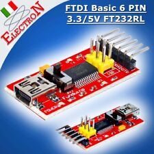FTDI  3.3V 5V FT232RL Arduino USB to TTL SERIALE Program Download STC UART 6 PIN