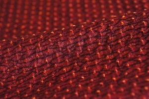 Vintage Japanese Kimono Dark Red Shbori Style Silk Fabric- Gorgeous 102CM(41") - Picture 1 of 18